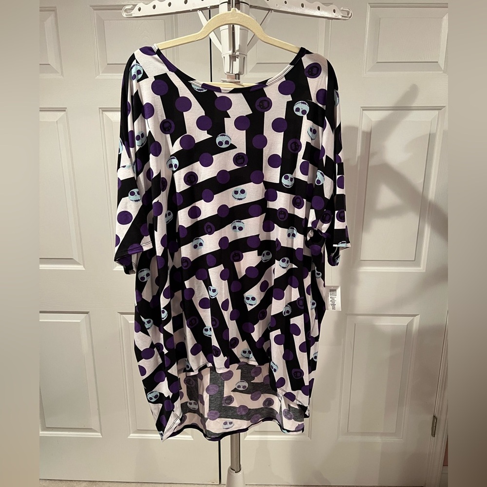 LuLaRoe Nightmare Before Christmas Jack Skellington Irma Tunic 3X NWT